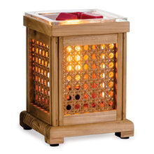 Load image into Gallery viewer, Wood and Cane Vintage Style Bulb Illumination Wax Warmer