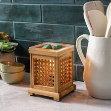 Load image into Gallery viewer, Wood and Cane Vintage Style Bulb Illumination Wax Warmer