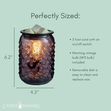 Load image into Gallery viewer, Smokey Hobnail Vintage Style Bulb Illumination Wax Warmer