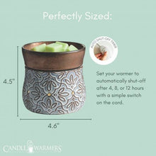 Load image into Gallery viewer, Bronze Floral 2 in 1 Wax Warmer
