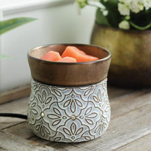 Load image into Gallery viewer, Bronze Floral 2 in 1 Wax Warmer

