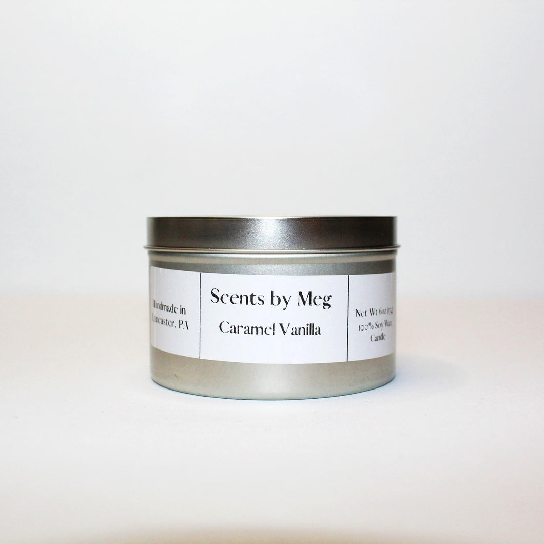 Caramel Vanilla Soy Wax Candle - Scents by Meg