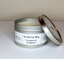 Load image into Gallery viewer, Eucalyptus and Bergamot Soy Wax Candle - Scents by Meg
