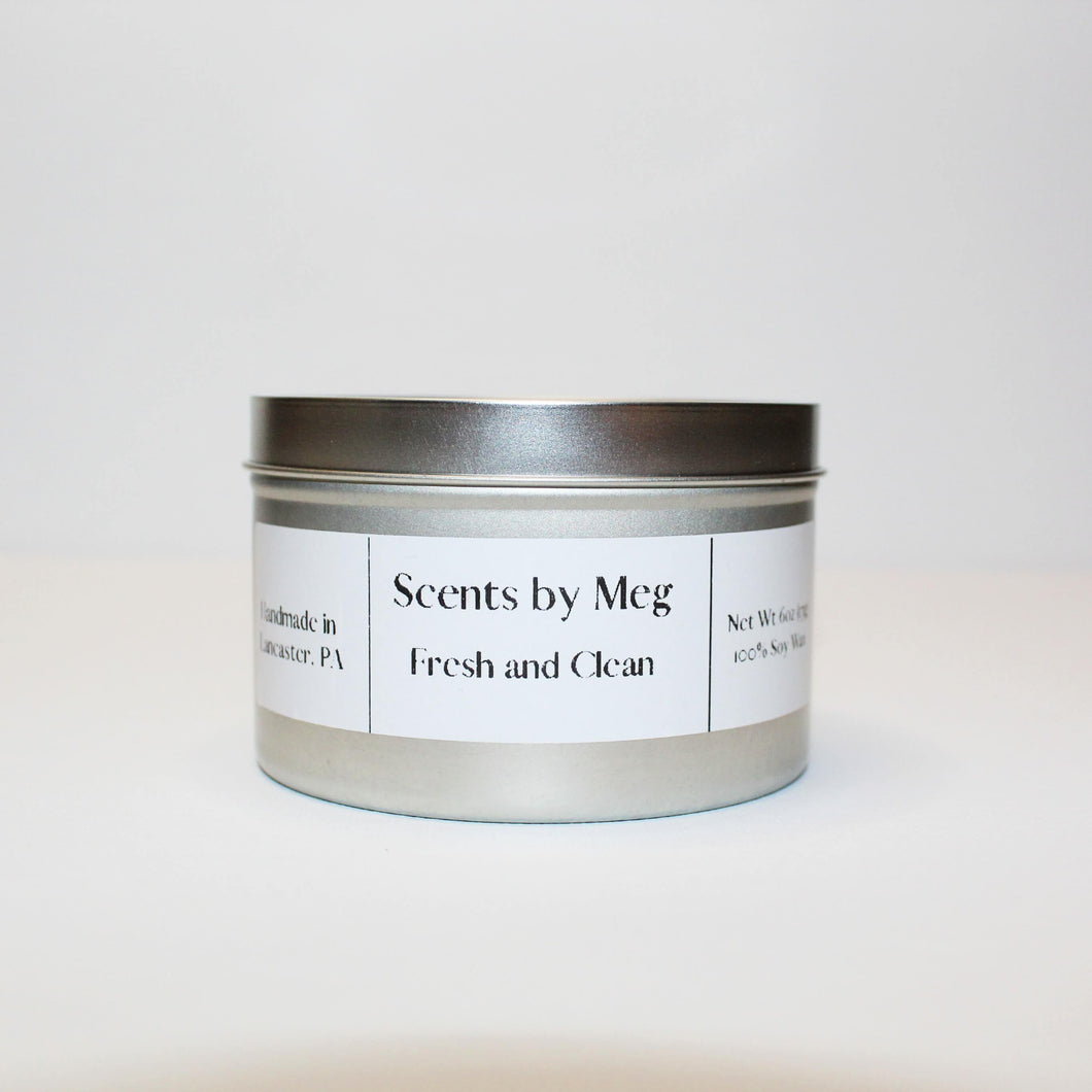 Fresh and Clean Soy Wax Candle - Scents by Meg