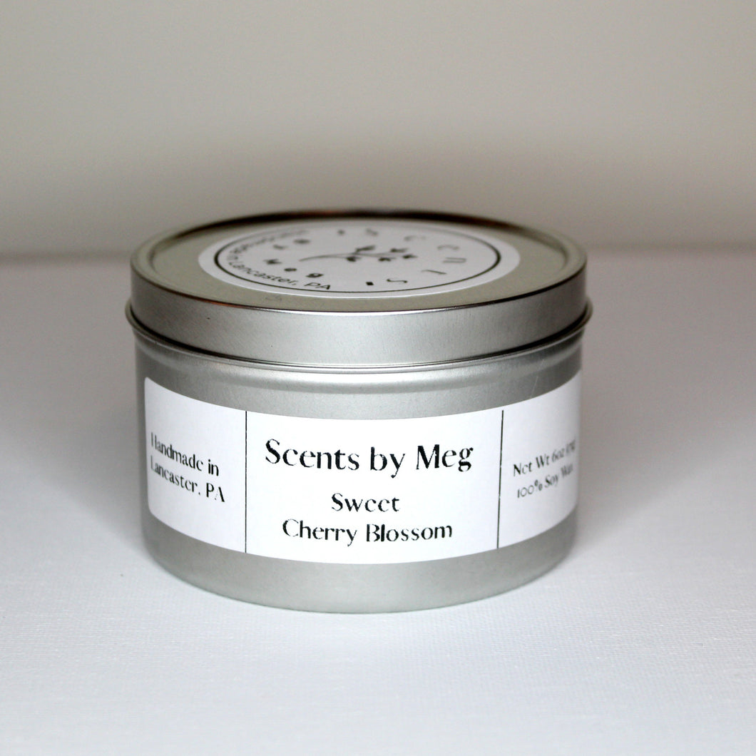 Sweet Cherry Blossoms Soy Wax Candle - Scents by Meg